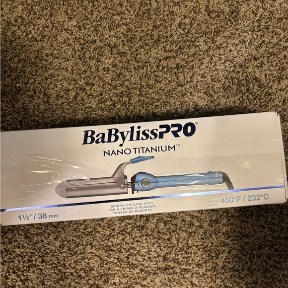 BaBylissPRO Nano Titanium Curling Iron - Silver and Blue - Picture 1 of 6